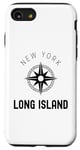 Coque pour iPhone SE (2020) / 7 / 8 Long Island New York Vintage LI NY Compas établi en 1640