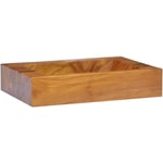 Vasque à poser Lavabo à poser pour salle de bain - Bois de teck massif 50x35x10 cm BV178105 Bonnevie