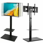 Swivel Floor TV Stand Base with Shelves for Most 32-65 inch LCD LED TVs TV Mount