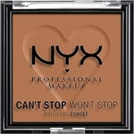 NYX Professional Makeup Poudre Matifiante Can't Stop Won't Stop, Fini Mat, Mocha