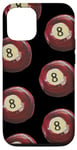 Coque pour iPhone 15 Pro Aquarelle Esthétique Boule de billard Rouge 8