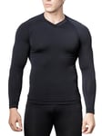 Relaxsan Zero 3420 (Noir, XXL) Pull Thermique Homme Manche Longue col en V en Laine mérinos