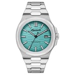 Ingersoll 1892 The Catalina Mens 42mm Automatic Watch with Turquoise Skeleton Dial and Stainless Steel Bracelet I11804