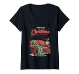 Womens This Is My Christmas Movie Watching Shirt Funny Holiday Tee V-Neck T-Shirt