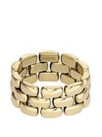 Fossil Women's Arden Watch Links Gold-Tone Stainless Steel Band Ring, Gold, Size 5, Women