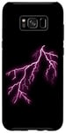 Coque pour Galaxy S8+ Motif éclair violet pour les fans de foudre violet