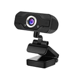ZHUTA Webcam 1080p Full HD - Son stéréo Clair - avec Microphone USB - Mini caméra rotative à 360° - Plug & Play - pour PC/Ordinateur/Mac/Ordinateur Portable