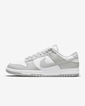 Nike Unisex Dunk Low Retro Trainers White/Grey Fog Leather - Size UK 8.5