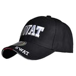 thematys Cap SWAT & FBI - Chapeau Noir de Police pour Hommes et Femmes - Idéal pour Carnaval, Halloween, Fêtes à Thème, Enterrements de Vie de Garçon et de Jeune Fille - Accessoire de Costume Adulte