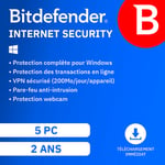 Bitdefender Internet Security 2024 - 5 PC - Abonnement 2 ans