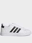 adidas Sportswear Womens Grand Court 2.0 Trainers - White/Black, White, Size 5, Women