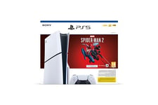 Console Sony PS5 Slim Edition Standard Blanc et Noir + Marvel's Spider-Man 2