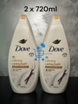 2 x Dove Caring Bath Body Wash MoisturisingCream Shea Butter With Warm Vanilla