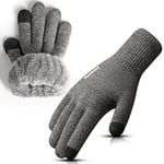 Rahhint Gants Hiver Homme Gants Femme Laine Gants Chauds Tactiles pour Ski Sport Running Randonnée Smartphone Conduite