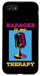 Coque pour iPhone SE (2020) / 7 / 8 Karaoke is my therapy, Funny Karaoké Party Night