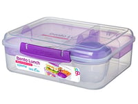 Sistema Bento Box TO GO | Lunch Box with Yoghurt/Fruit Pot | 1.65 L | BPA-Free | Assorted Colours (Varies by Pack) | 1 Count