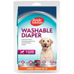 Simple Solution - Couches lavables et réutilisables pour Chiens de Sexe féminin - Absorbant et étanche - Urines excessives ou Incontinence - 1 x Couche pour Chien XS