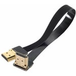 Memkey - cyfpv fpv Câble plat hdmi mâle vers hdmi mâle coudé 90D hdtv fpc pour photographie aérienne fpv hdtv Multicopter (20 cm)