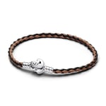 PANDORA Bracelet 593361C01-S3 cuir noir et marron