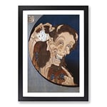 Big Box Art The Laughing Demon by Katsushika Hokusai Framed Wall Art Picture Print Ready to Hang, Black A2 (62 x 45 cm)