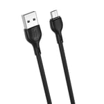 XO kabel NB200 USB - microUSB 1,0m 2.1A svart