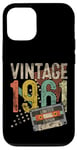 Coque pour iPhone 12/12 Pro Vintage 1961 64e anniversaire cadeaux pour hommes femmes 64 ans