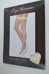 Ivory Sheer Stockings Lace Top Wedding Bells & Ribbon Pattern Leg Avenue Reduced