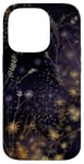 Coque pour iPhone 14 Pro Fleurs de minuit, noir, violet, humeur sombre, floral, esthétique