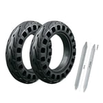 2-pack 10 tum 10x2.125-6 punkteringsfria däck inkl. däckjärn till Navee N20 N40 Augment ES210 Kixin Veio HX X7 X8 EX7 MAX 350W 700W elscooter