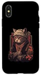 Coque pour iPhone X/XS Yakuza Chat Japonais Mafia Tatouage Fleurs