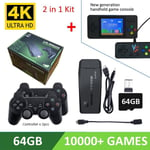 4K Ultra Video Game Console for PS1/SEGA/SNES/MAME Retro TV -pelikonsoli 64GB 10000 Games Video Game Stick M8/X2