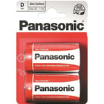 Panasonic Red Zinc -akku R20 (9V), 2kpl