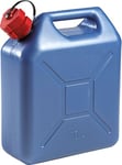 EDA - Jerrican 10 L PROMO en Plastique - Avec Bec Verseur Rigide - 29 x 15 x 35 cm - Bleu métal