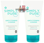 2 x Superdrug SIMPLY PURE Gentle Foaming Cleanser 150ml