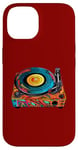 Coque pour iPhone 14 Tourne-disque vintage coloré - Retro Pop Art Vibes