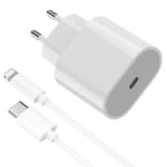 Chargeur Rapide 20W + Cable USB-C Lightning pour Airpods Pro / Airpods 3 / Airpods 2 / Airpods 1 / Airpods Max (2020) Phonillico®