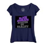 T-Shirt Femme Col Echancré Black Sabbath Vintage Album Cover Master Of Reality Rock