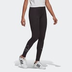 Adidas RYV Leggings Womens Size 6 Black Cotton Jersey Breathable Trefoil Logos