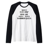 Sweet Old Lady Warrior Queen Funny Present for Women Raglan Baseball Tee