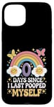 Coque pour iPhone 15 Plus 0 Days Since I Last Pooped Myself Blagues Puns Gags Meme Retro