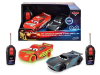 Dickie 203084034 - Disney`S Voitures - 1/32 RC Cars Lueur Racers Twin Pack -