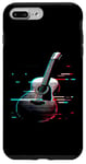 Coque pour iPhone 7 Plus/8 Plus Glitch Guitare acoustique – Amateur de musique de guitare vintage