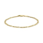 Carissima Gold - Maille Corde Bracelet de Cheville Femme - 9 cts Or 375/1000 Or Jaune