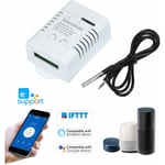 eWeLink TH-16 Smart Wifi Switch 16A/3500W Surveillance de la température Kit domotique sans fil avec capteur de température étanche DS18B20