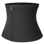 Magreducerare för män Bastu Body Shaper Fitness Svetttrimmer Bälte Waist trainer Magen Slimming Shapewear Waist trainer Korsett, dragkedja Blå L XL