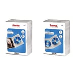 Hama Boîtier Double (pour DVD, Lot de 5) Transparent & Boîtier Standard (pour DVD, Convient également aux CD et aux Blu-Ray, avec Film pour l'insertion de la Jaquette, Lot de 5) Transparent