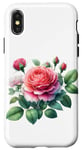 Coque pour iPhone X/XS Rose de jardin imprimé graphique fille