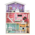 Géant Maison Petite De Poupées en Bois 114cm Ascenseur Meubles Adapte Barbie