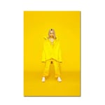 Billie Eilish Music Singer Art Wall Art Canvas Decoration Gift Print Poster for Room Decor Decoration-50x70cmX1 No Frame