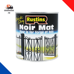 Peinture Mat Pour Bois Et Métal - Extérieur Et D'Intérieur - Noir - 500Ml